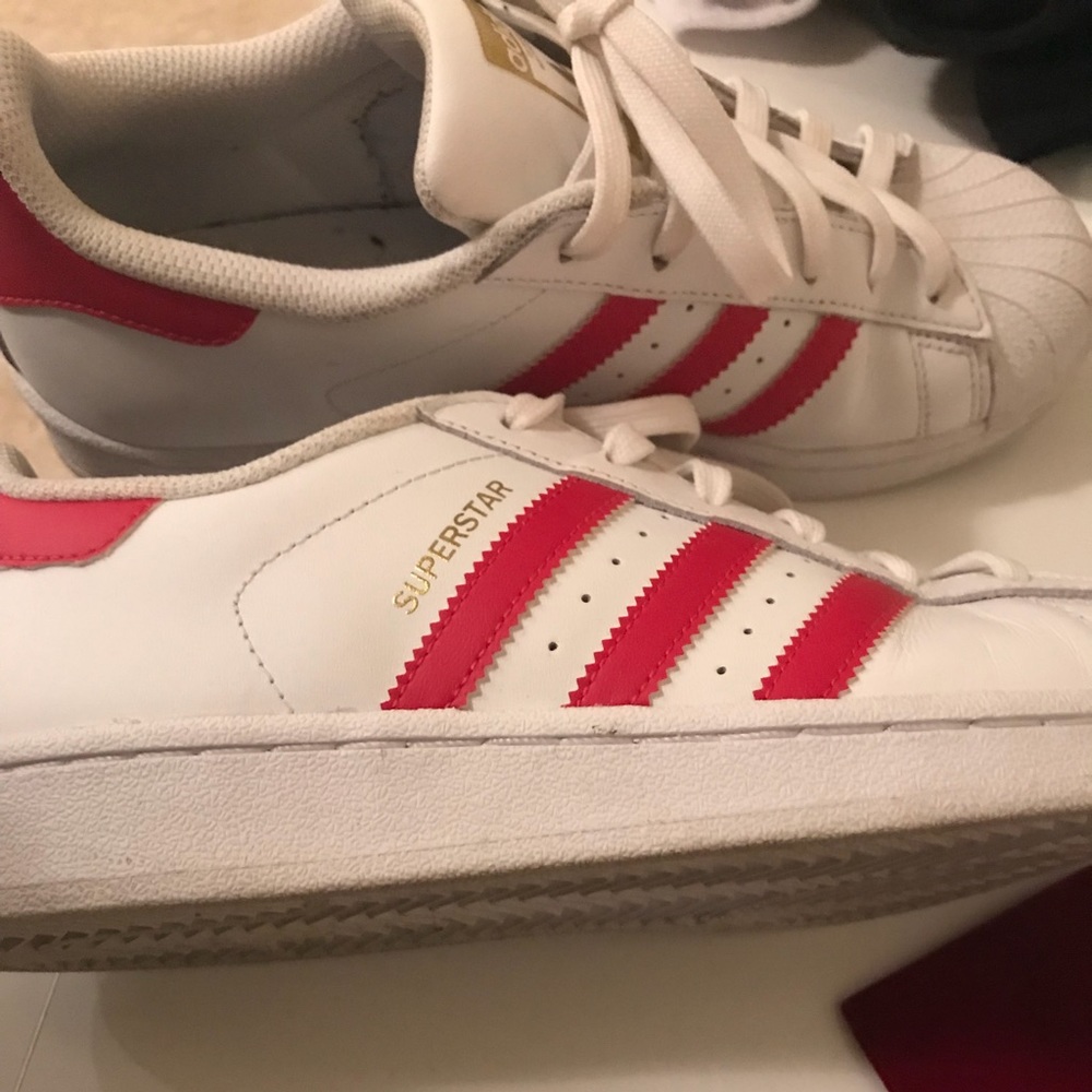 Red Adidas superstar